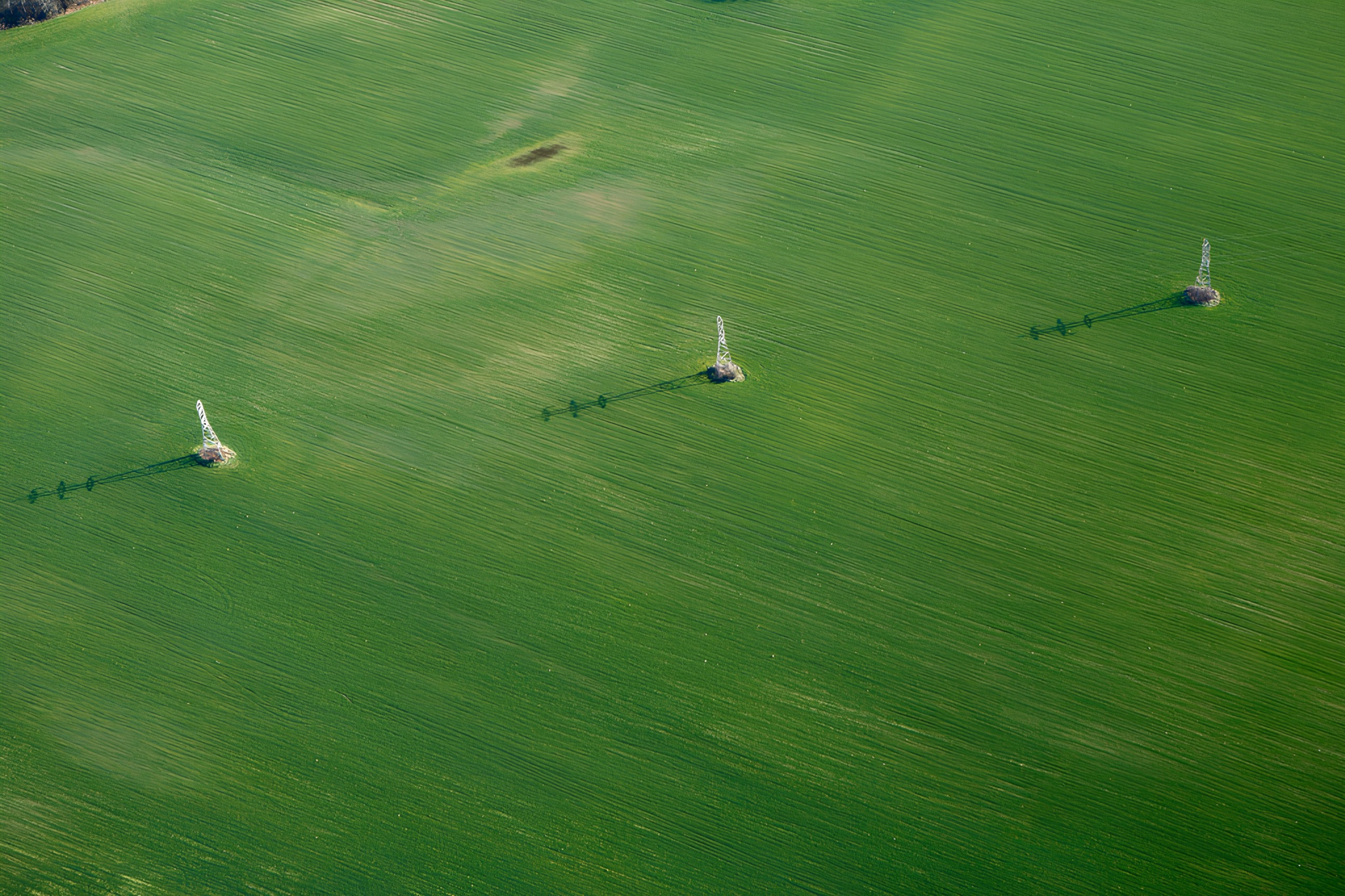 Birds eye view of Transmission towers
